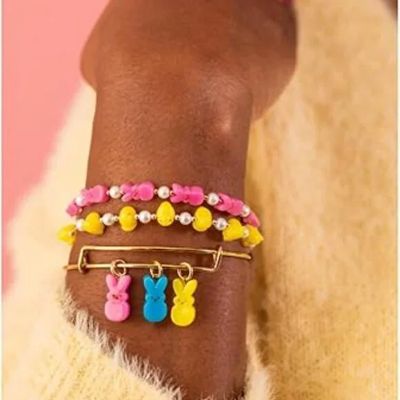 Alex and Ani Easter Peeps Bunny Beaded Bangle pink, collectable - Picture 4 of 14